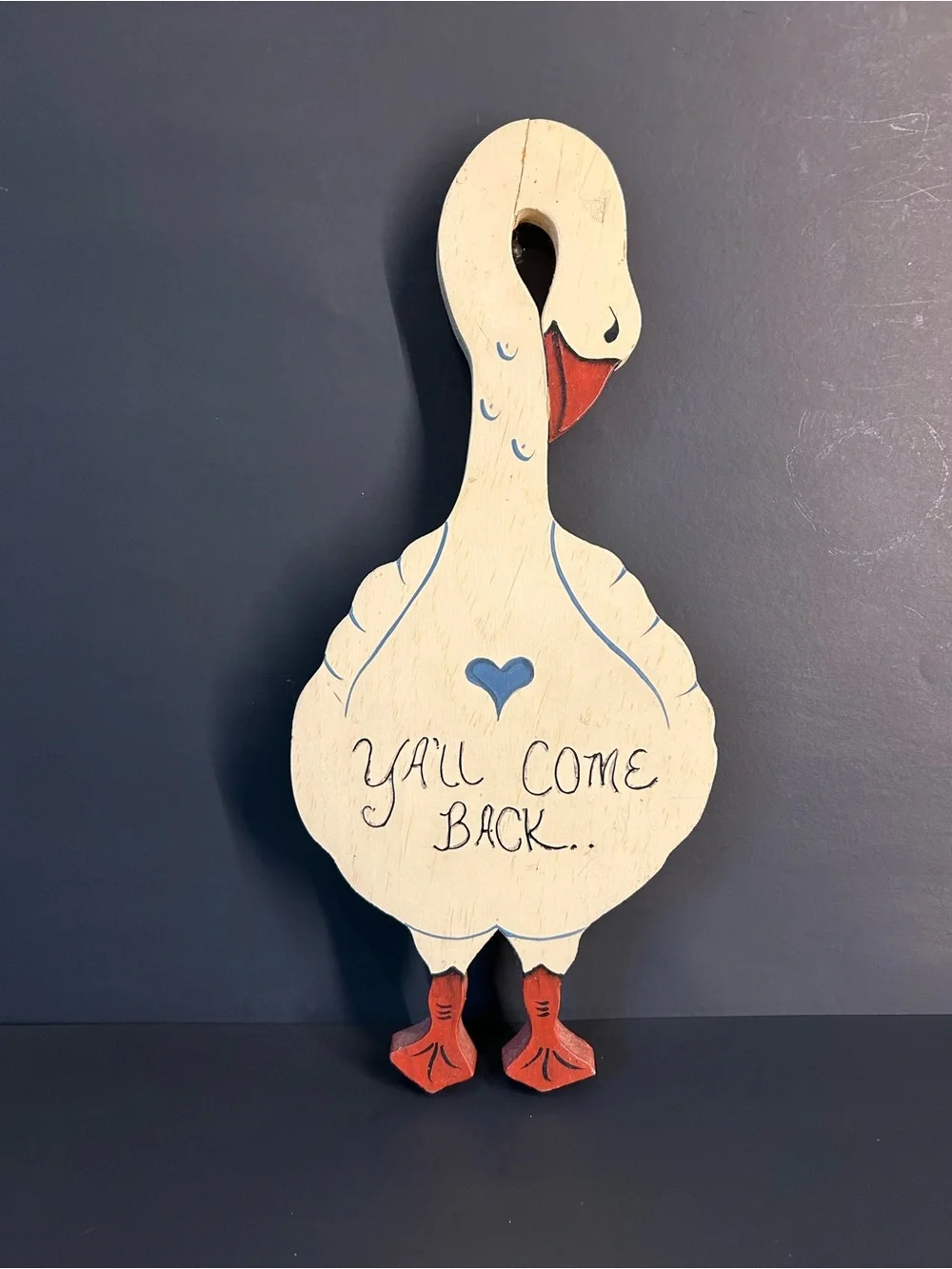 Vintage Wooden Goose Wall Decor